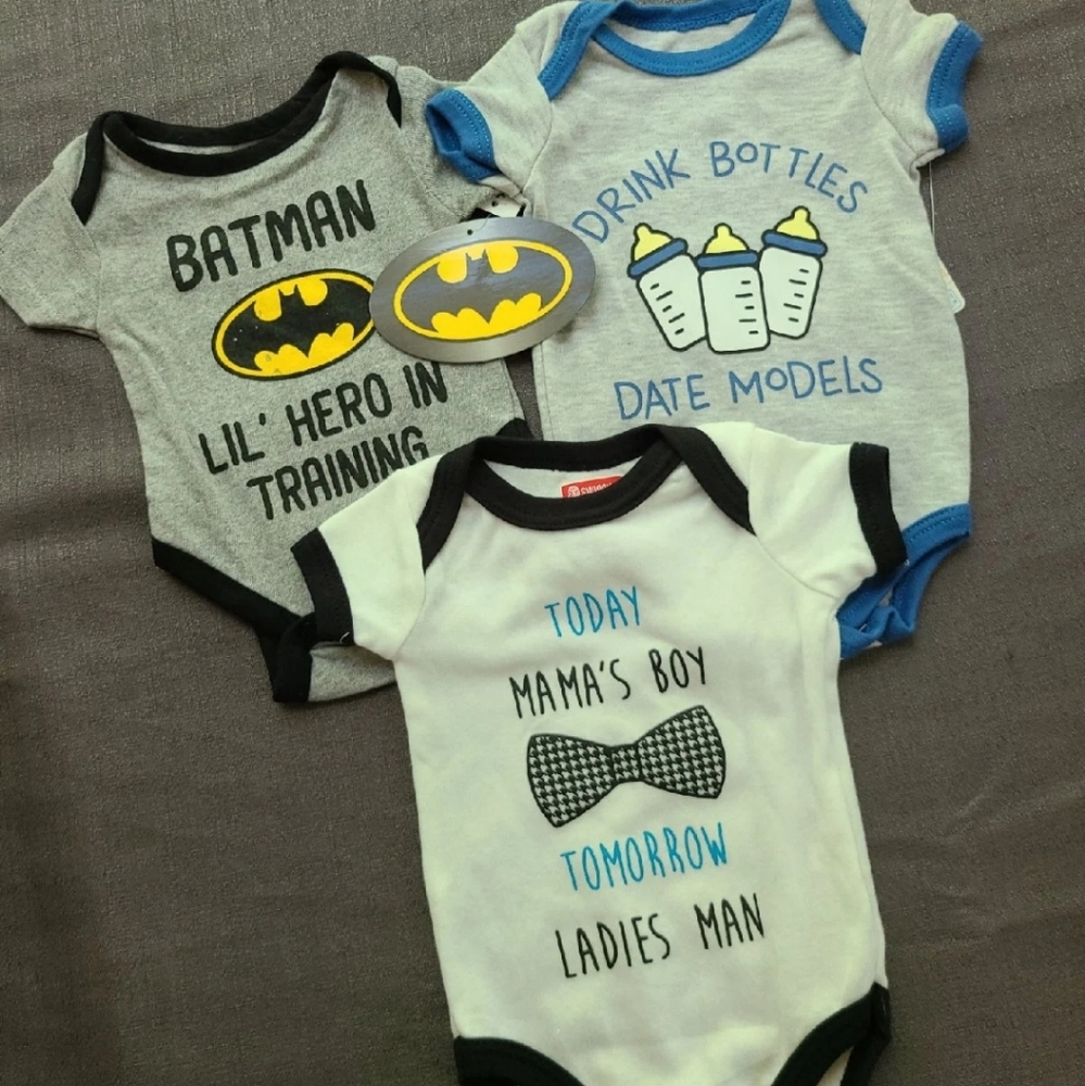 New 3piece Onsie Boots 0-3 Month Bundle